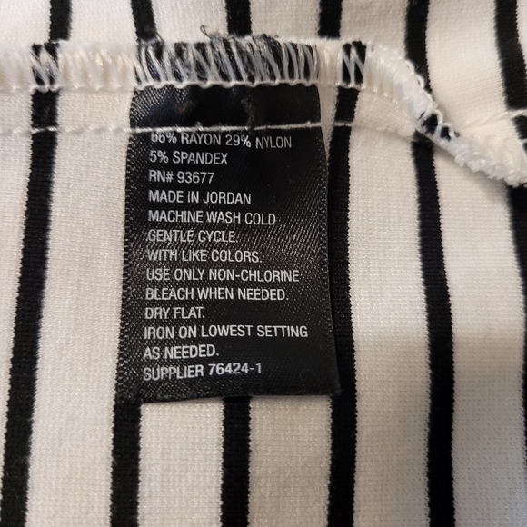 Worthington white and black stripes  skirt size M - Picture 5 of 6